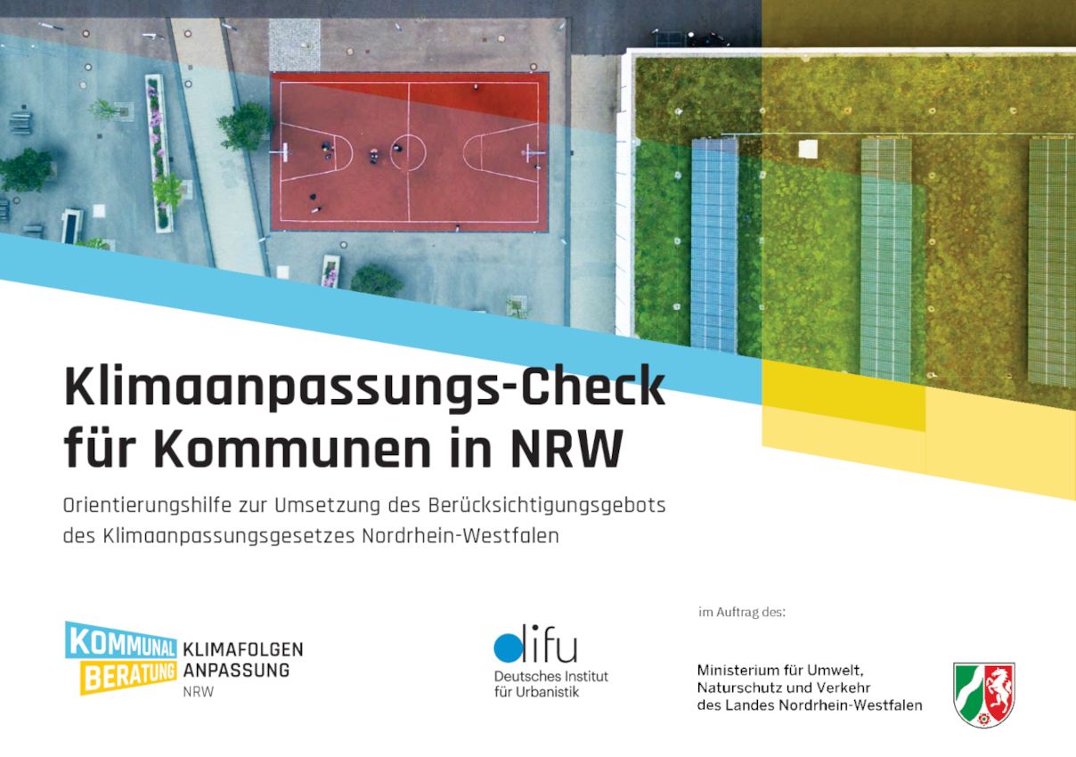 Deckblatt Klimaanpassungs-Check für Kommunen in NRW